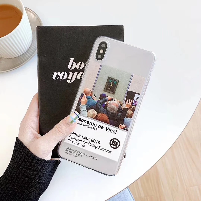Мягкий чехол из чистого полиуретана с надписью "Мона Лиза" Чехлы для huawei P20 P30 Lite Mate20 30Pro Honor 8X 9X 8Lite 9 10 Lite V20 20Pro Y9 Nova 3 3i 4 5i