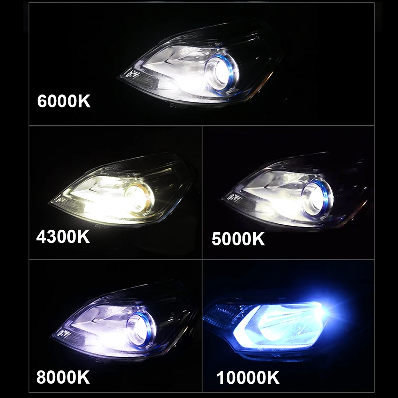 Светодиодная лампа HLXG Mini H7 12 В 10 лм 6000K 8000K H8 H9 9005 HB3 9006 HB4 H11 аксессуары для
