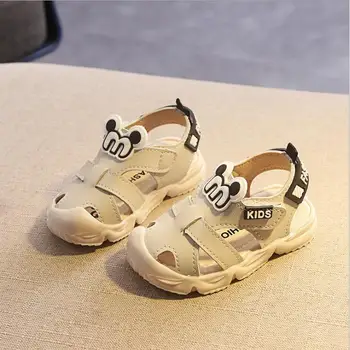 

New Boys Sandals Soft Leather Closed-Toe Toddler Baby Summer Shoes Boys and Girls Children Beach Shoes Sport Kids Sandals