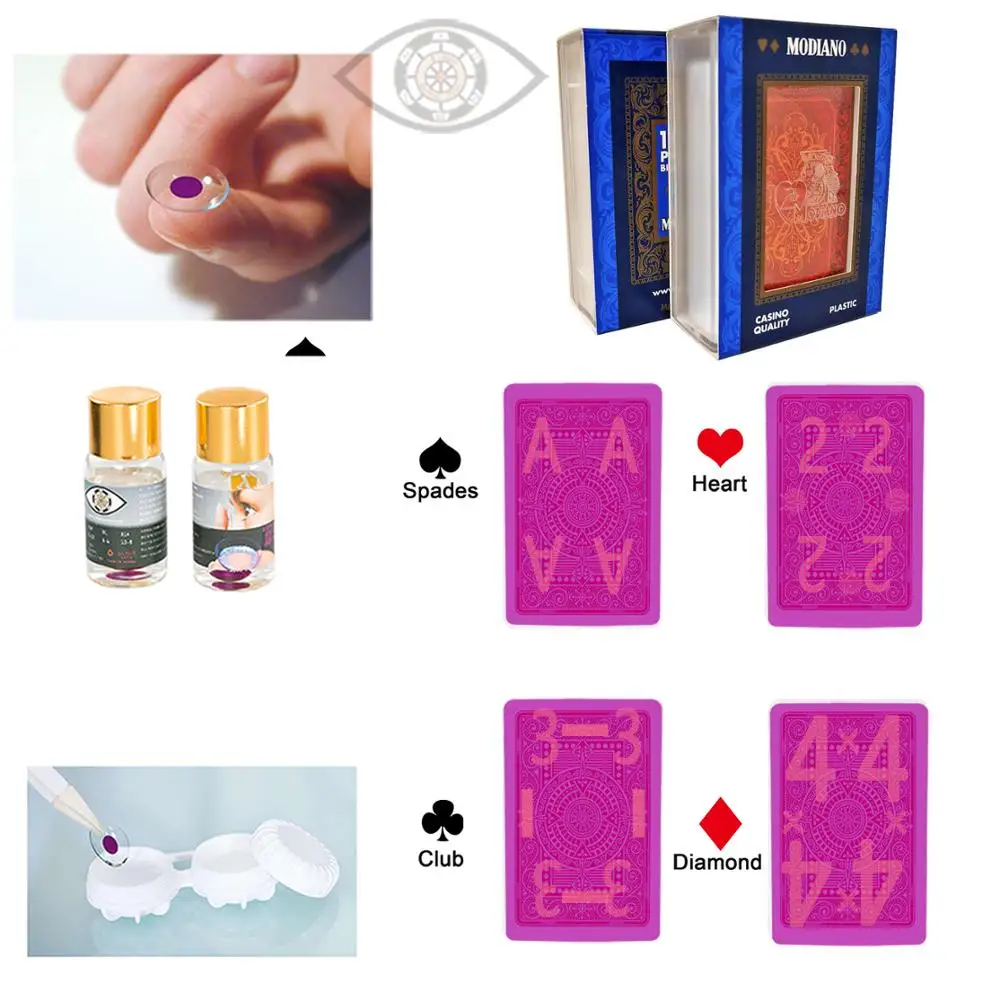 

Invisible Mark Playing Cards, Can Reading Invisible Mark by Special Contact Lens Suitable Cheating/Magic show/Anti-cheating