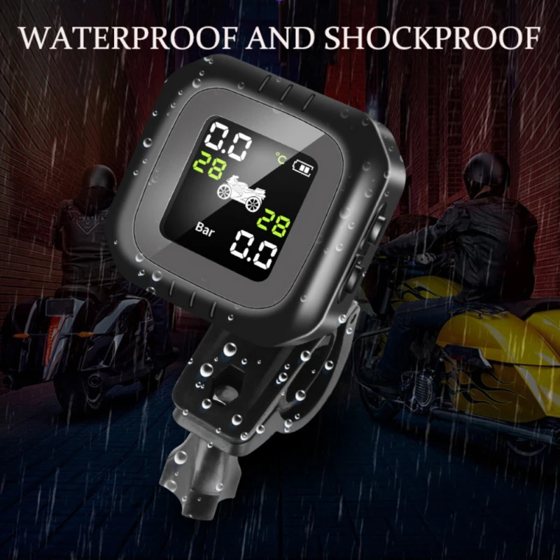 Balight lcd Система контроля давления в шинах мотоцикла TPMS внешний датчик контроль в режиме реального времени аномальный сигнал тревоги шинный инструмент
