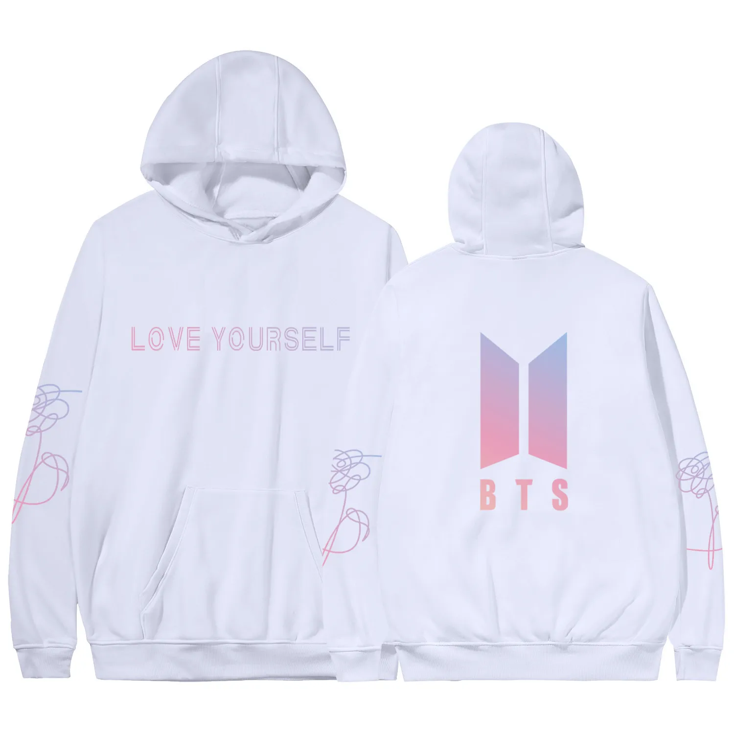 BTS пуленепробиваемые мальчики любят себя сопутствующие продукты стиль знаменитостей балахон мужчин и женщин пары весна и осень