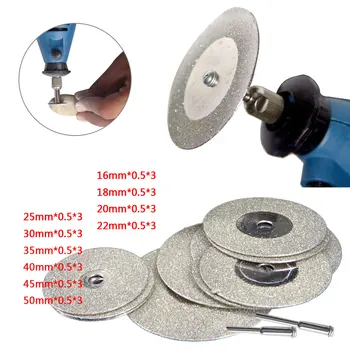 

Cutting Discs Wheel 10pcs Diamond Saw Blade with 2pcs Connecting Shank for Dremel Drill Fit Rotary Accessories Tool OD 16mm-50mm