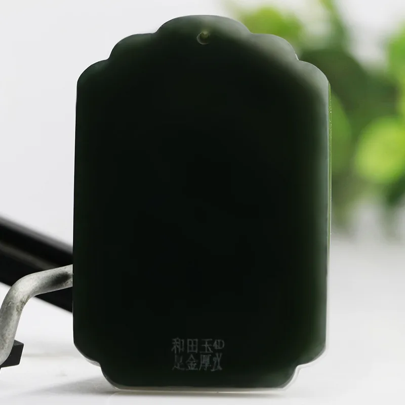 LETSFUN, хорошее ювелирное изделие, 24 K, 999 Золото, китайский темно-зеленый нефрит, дракон, кулон, веревка, ожерелье, мужские ювелирные изделия, роскошные ювелирные изделия