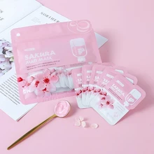 Laikou sakura lama máscara facial remover círculo escuro linhas finas cuidados com a pele limpeza profunda clareamento remover cravos pele