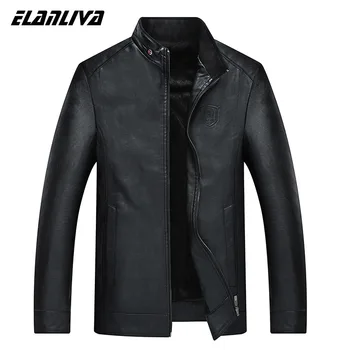 

Mens Leather Jackets Autumn Winter Thick Warm Coats Men Velvet Faux Biker Motorcycle Jacket Male Outwear Clothing 4XL