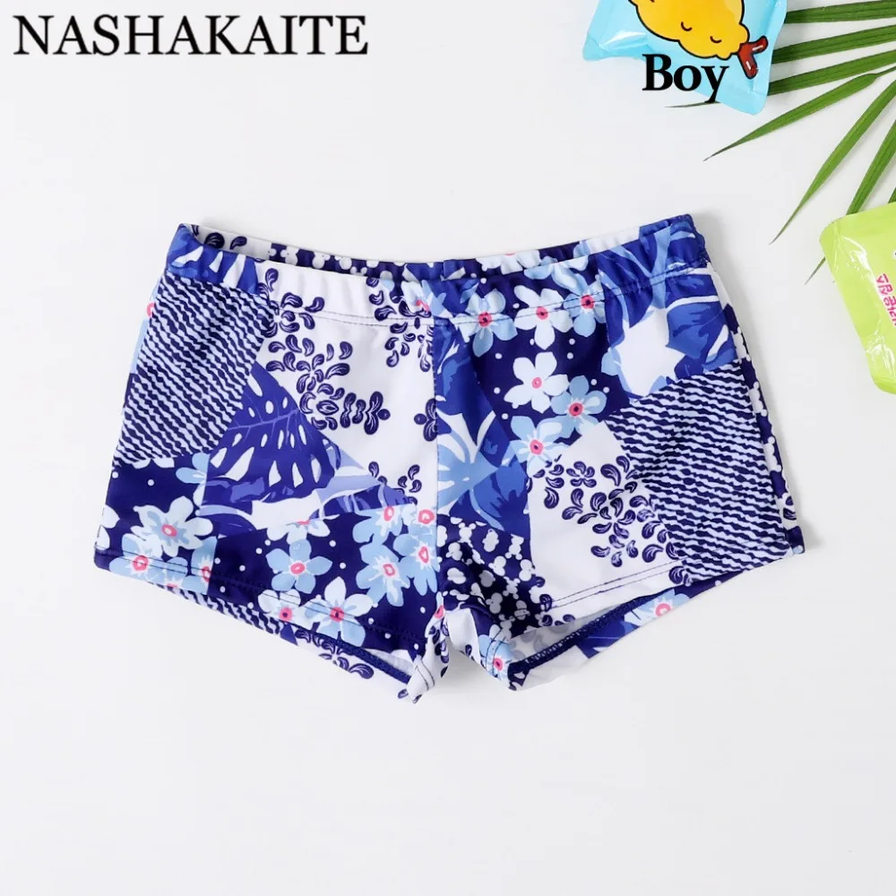 NASHAKAITE, семейные купальники, Синий принт, с вырезами сзади, с бантом, купальники для мамы и дочки, купальники для мужчин и мальчиков, шорты для всей семьи