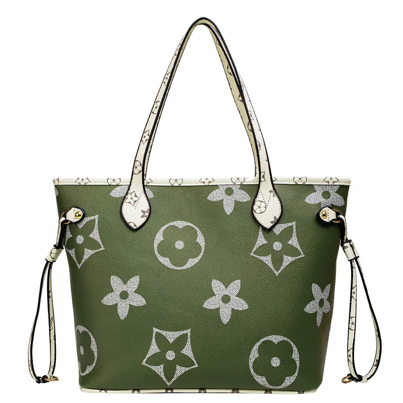 Высококачественная большая сумка на плечо с цепочками, женские дорожные сумки, роскошные сумки, женские брендовые сумки, дизайнерские сумки с монограммой - Цвет: 1989 Green