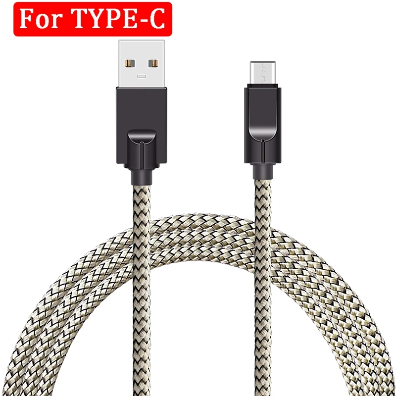 Usb type C Быстрая зарядка usb c кабель type-c кабель для передачи данных зарядное устройство для Android usb-c usb-кабель для samsung S7 S6 S5 A50 A60 A70 A30 A40 - Цвет: For Type C Gold