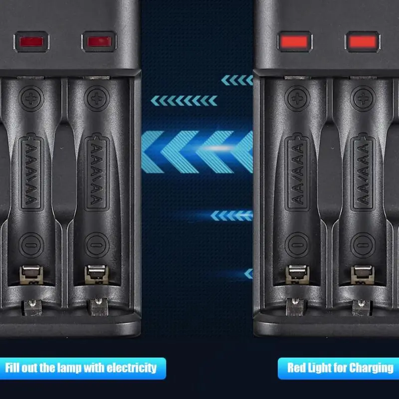 Прочный аккумулятор зарядное устройство классический деликатный USB 4 слота для AA/AAA аккумуляторная батарея станция умный быстрый USB зарядное устройство