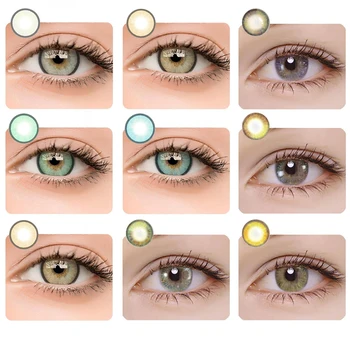 

SALE 1 Pair HIDROCOR Series Big Eyes Cute Contacts Annually Colored Contact Lenses Crazy Lenses For Eyes Soft Lens 8 Colors