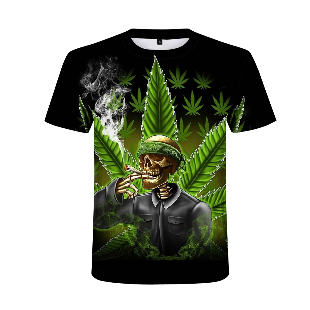 Newest WEED FUNNY 3D Print Casual T-Shirt Fashion Hommes Femmes Manches Courtes Tee Top 