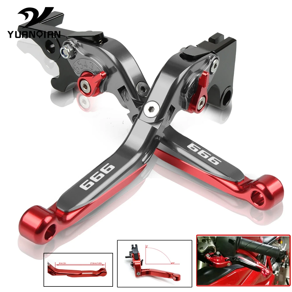 

FOR DUCATI 999/S/R 2003-2006 2004 2005 CNC Aluminum Motorcycle Folding Extendable Brake Clutch Levers Accessories With 999 LOGO
