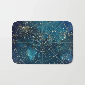 

New Funny Rugs Star Map City Lights Doormat Bath Mat Foot Pad Home Decor Bathroom Carpet Door Mat Floor Mats