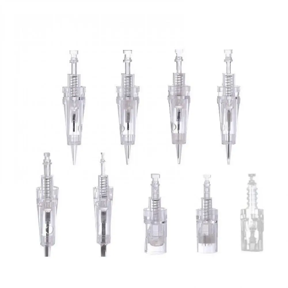 Microblading 10PCS Disposable Electric Derma Pen Needle Bayonet Nano Cartridge For Auto Micro Needle Derma Pen Tattoo Needle Tip