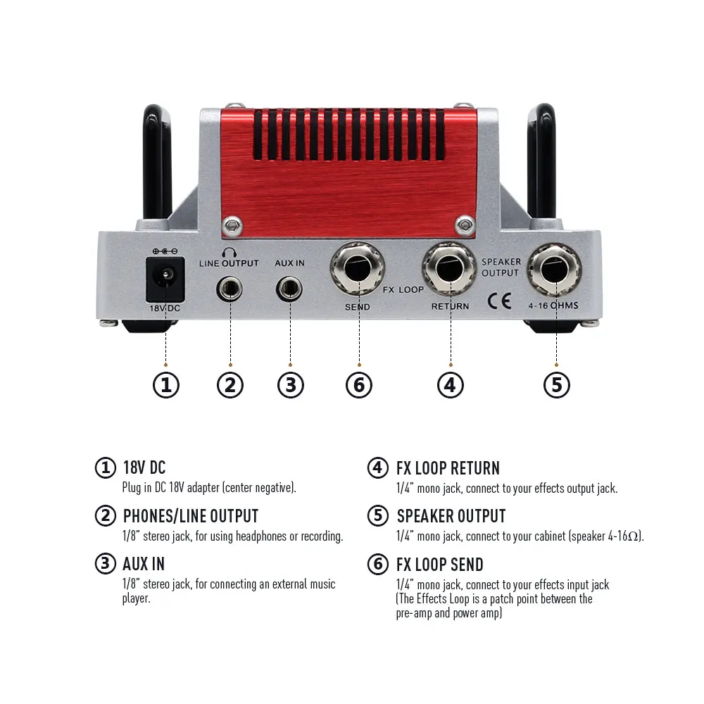 

Hotone Nano Legacy Heart Attack Mini 5 Watt Compact Guitar Amp Head with 3 Band EQ NLA-3