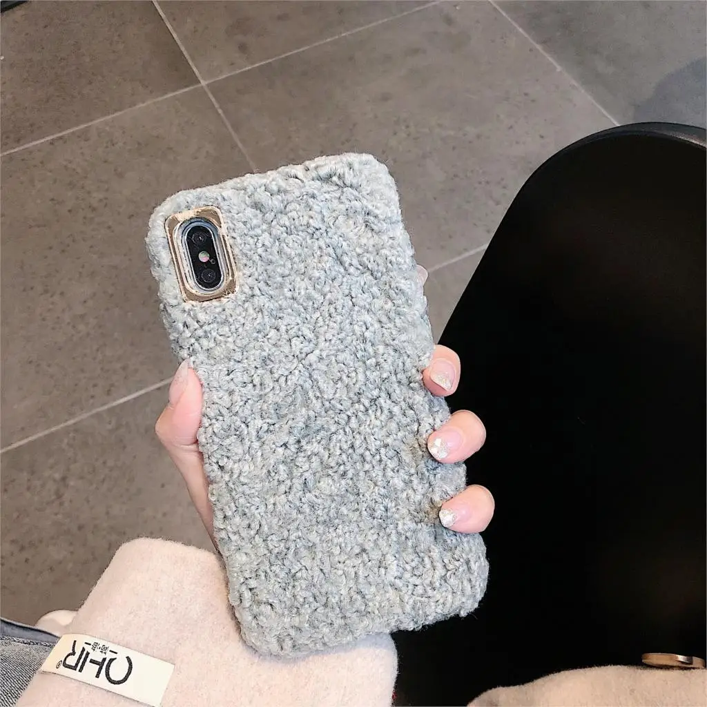 Чехол из шерстяного меха для Asus Zenfone Max Pro(M2)(mm1) 5 Lite Go tv ZB631KL ZB555KL ZC600KL ZE620KL ZC550KL ZB601KL ZB602KL - Цвет: Gray