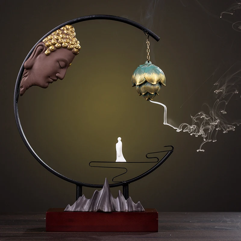 Modern Luxury Incense Burner Smoke Back Flow Ceramic Creative Incense