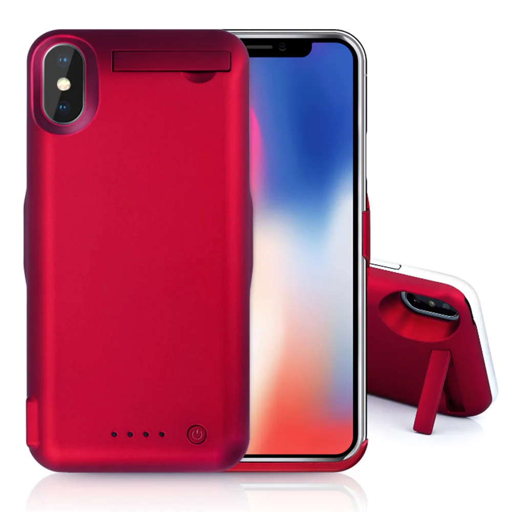 Чехол для аккумулятора iphone X, 10000 мА/ч, умный чехол для зарядного устройства, чехол для телефона, внешний аккумулятор для iphone X, чехол для аккумулятора - Цвет: Red