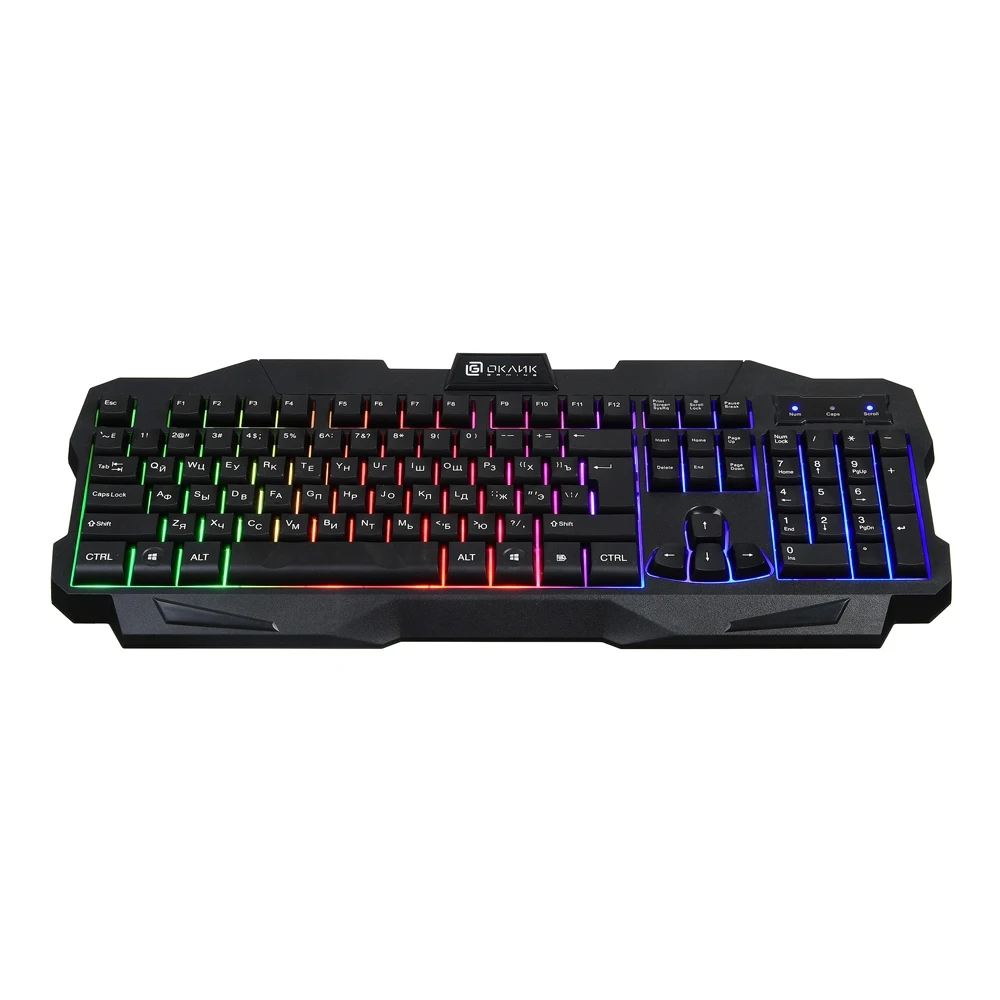 Клавиатура Oklick 757G MADNESS черный USB for gamer LED