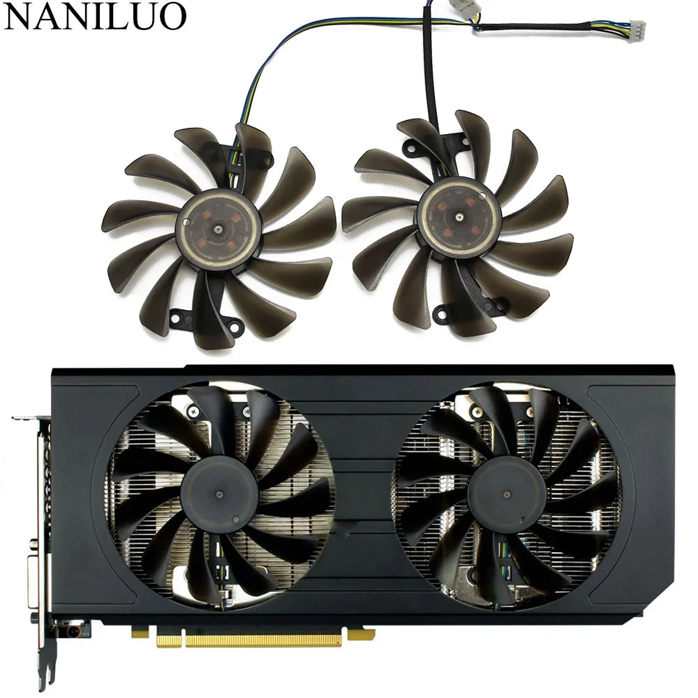 2 шт./лот для видеокарт ELSA GTX 1070 1080 GPU кулер VGA вентилятор GeForce GTX1070 GTX1080 8 ГБ
