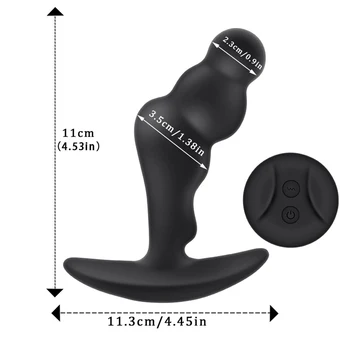 Male Prostate Massager Anal Plug Vibrator Remote Control Vibrating Butt Plug Adult Sex Toys for Men Gay Adult Masturbators 6