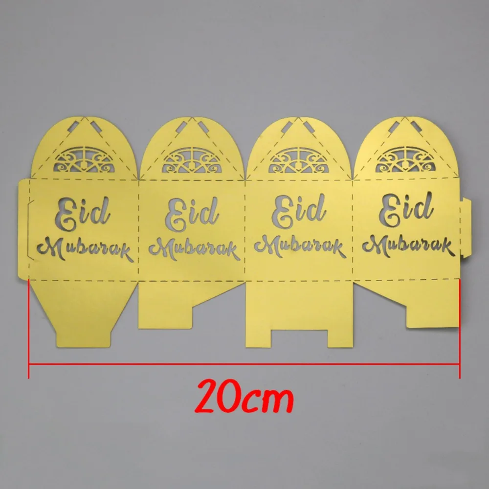 50 шт. Happy Eid Mubarak коробка для конфет украшения для Рамадана DIY бумажные подарочные коробки коробка для подарка исламский мусульманский аль-Фитр Eid вечерние поставки