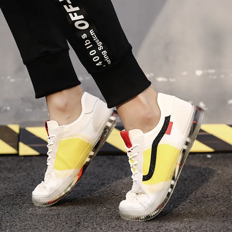 

INS Ultra-huo gang-Style Shoes Men's Korean-style Harajuku Wind MEN'S Casual Shoes 2018 New Style Transparent Sole Street Snap T