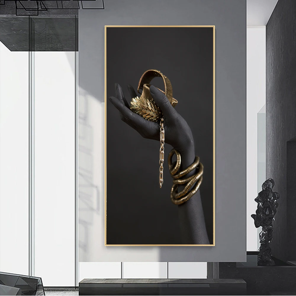 Black-Hands-Holding-Jewelry-Canvas-Art-Posters-And-Prints-African-Art-Canvas-Paintings-On-the-Wall (2)