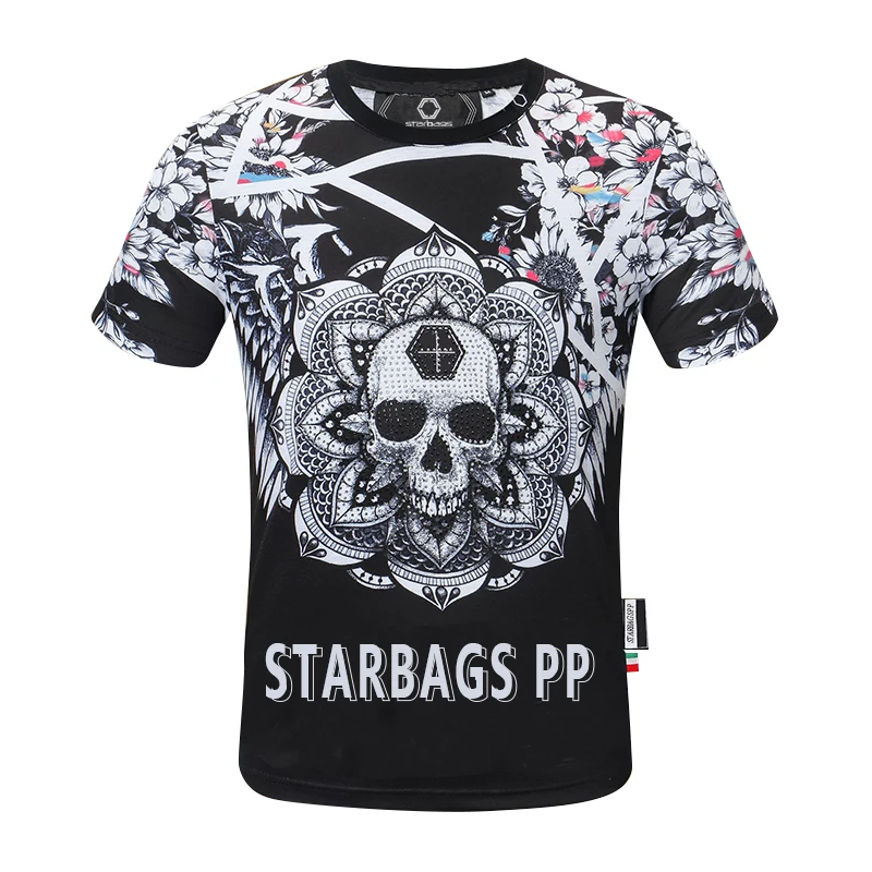 Оригинальная Мужская футболка Starbags pp с коротким рукавом и круглым вырезом