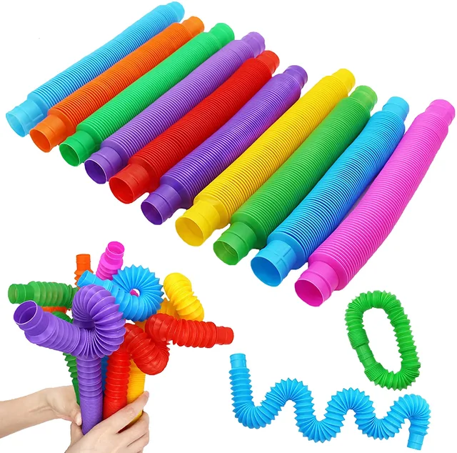 Colorful Tubes Fidget Toys Folding Autism Adults Sensory Stress Relief Simple Toys for Adults Children Funny Antistress Toy 1