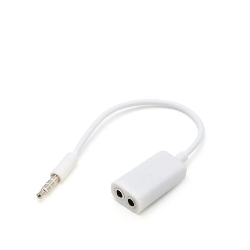 

MOONBIFFY Car-styling 3.5mm Male AUX Jack Splits Dual 3.5mm Female Headphone Audio Adapter Car Cable