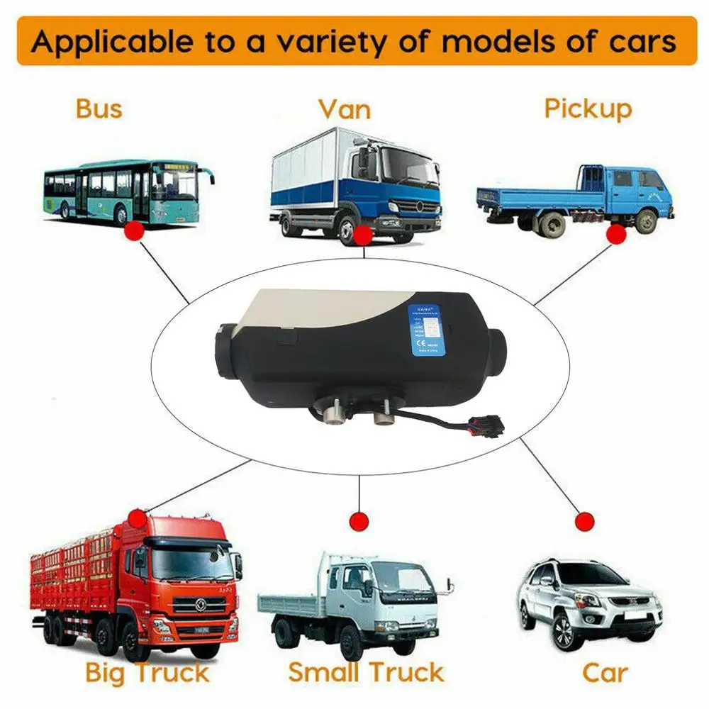12 В 8 кВт подогреватель воздуха, дизель-нагреватель стояночный нагреватель воздушный Нагреватель автомобильный Грузовик Лодка Универсальный воздушный Нагреватель черный серый