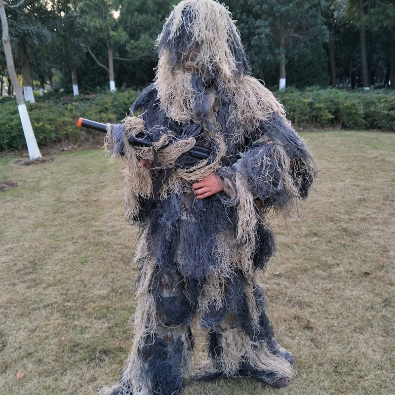5 шт./компл. Ghillie костюм, камуфляжная одежда, одежда и брюки для охоты в джунглях, стрельбы, страйкбола, дикой природы фотографии или