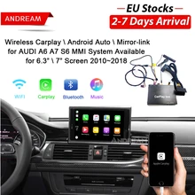 Andream беспроводной Carplay декодер интерфейсная коробка для AUDI A6/A7/S6 экран обновление MMI система Поддержка Android авто