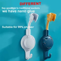 NEW  Rotation Shower Bracket Universal Adjustable Punch-Free Holder With Hook Glue Sucker Strongly Stick To The Wall