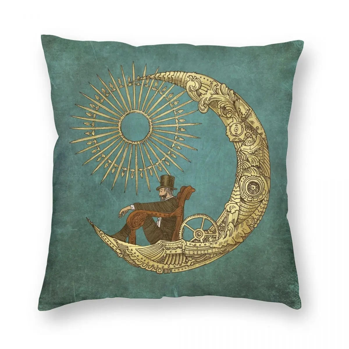 

Дорожная квадратная наволочка Moon Travel из полиэстера и льна, бархатный креативный декоративный чехол на молнии для диванной подушки