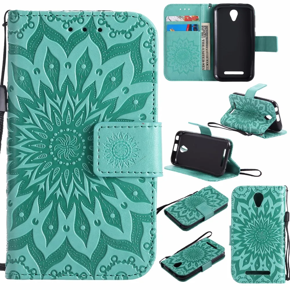 Рельефный флип-чехол для coque zte Blade L110 A110, флип-чехол для fundas zte L110 L 110, чехол 4 дюйма+ держатель для карт
