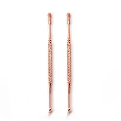 Stainless Steel Rose Gold Earpick Wax Remover Ear Pick Curette Cleaner Easy Earwax Removal Swab Kit Health Care Tools