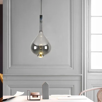 

Nordic Designer Art Colorful LED Pendant Lights Lighting LOFT Glass Long Line Pendant Lamp Restaurant Indoor Deco Light Fixtures