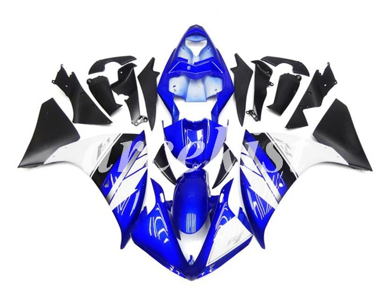 Инъекций ABS Обтекатели комплект подходит для Yamaha YZF1000 R1 09, 10, 11, 12, 13, 14, 2009 2010 2011 2012 2013 тела комплект синего цвета яркий