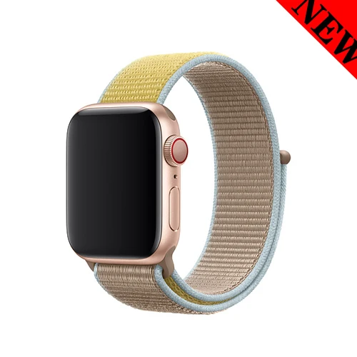 44 Ремешок для спортивных часов для apple watch, ремешок 42 мм, 38 мм, версия apple watch 5/4/3/2/1 наручных часов iwatch, ремешок 44 мм 40 мм двухслойный нейлоновый переплет ремешок для часов - Цвет ремешка: 44