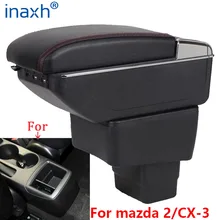 Para mazda CX 3 braço retrofit para mazda 2 skyv versão cx3 CX 3 carro caixa de armazenamento apoio braço acessórios do carro carregamento com usb