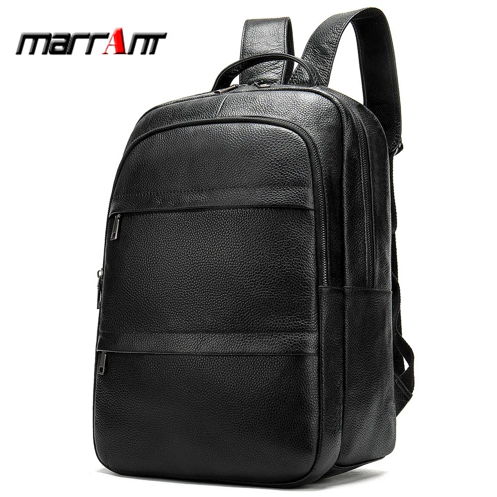 

2020 Big Capacity Head Layer Cowhide Computer Bag 14 Inch Shoulders Backpack 8598