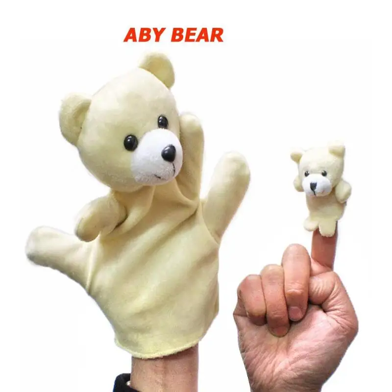Fingerpupen Marionnette Bebe носок ручная перчатка кукла ребенок зоопарк ферма животное ручная перчатка кукольный Пальчиковый мешок плюшевая игрушка
