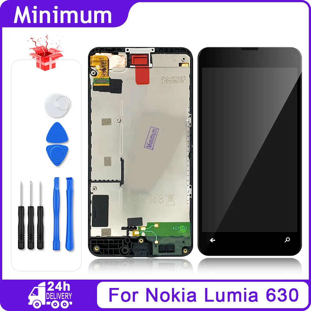 ЖК-дисплей для Nokia Lumia 630 635 4 5 дюйма дигитайзер сенсорного экрана в сборе с рамкой