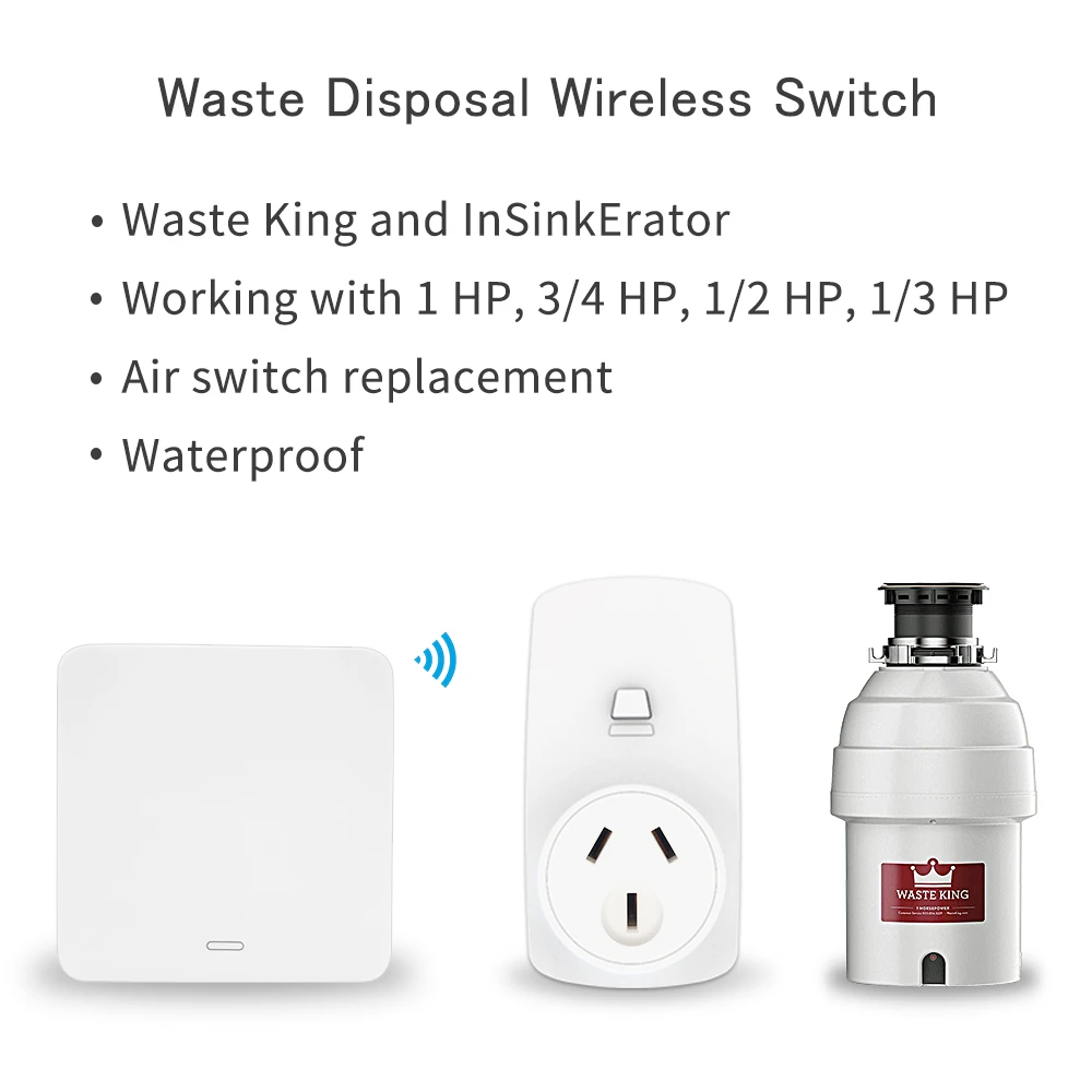 AU Kitchen Food Waste Disposers Garbage Disposal Wireless Switch 16A