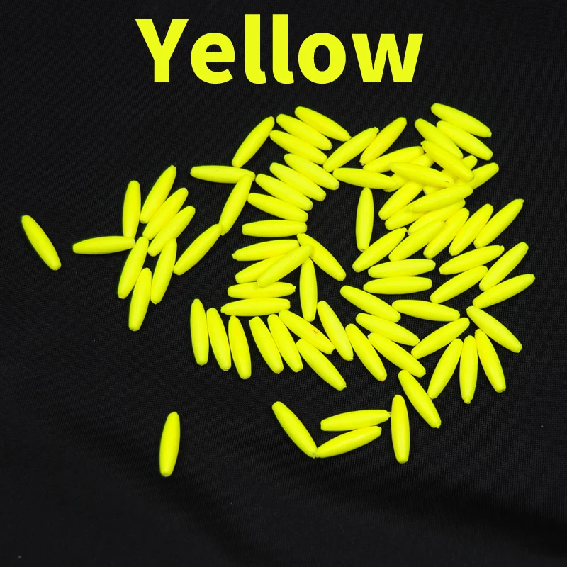 [100PCS/lot] Seven-star Oval mini fishing float bobber rig making fishing floating beans beads accessories no stopper