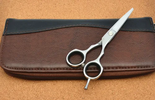 Cutting Add Case 5,5 дюймов 16 см Япония 440C серебристого цвета профессиональные человеческие волосы ножницы парикмахерские ножницы для резки филировочные ножницы - Цвет: Cutting Add Case