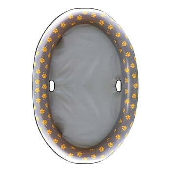 

Durable Inflatable Pet Float Strong Bearing PVC With Holes Portable Foldable Oval Cooling Claw Pattern For Dog Cat Swimming Pool